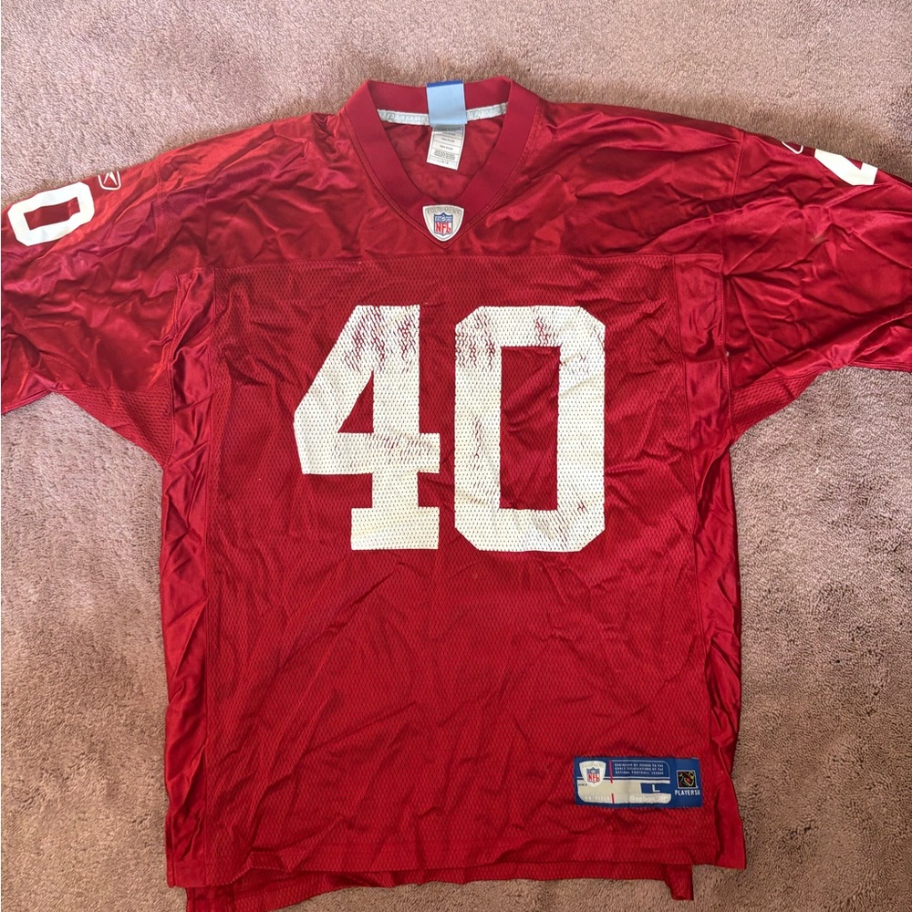 Pat Tillman Reebok Red and White Jersey Authentic NFL Shirt